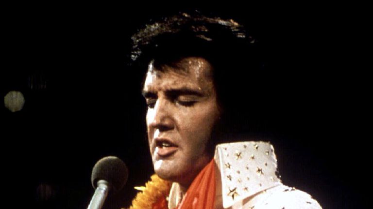 FILE PHOTO 1972 - Elvis Presley performs in concert during his 