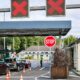 Soldiers check the entrance to the NATO air base, in Geilenkirchen, Germany, Friday, Aug. 23, 2024. (Christoph Reichwein/dpa via AP)