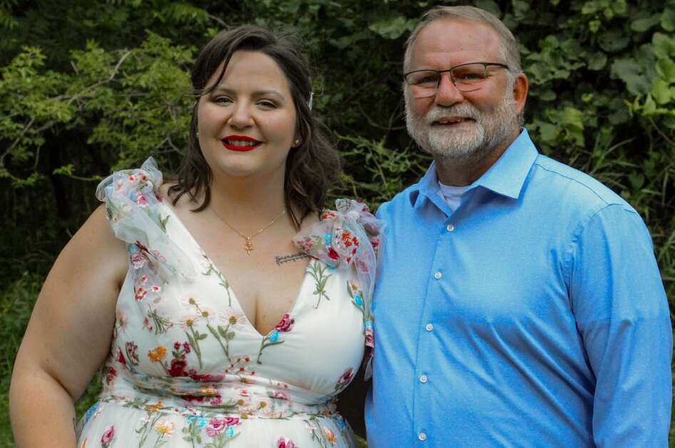 My father Brian Burkett, who gave me my very first last name, happily celebrated my marriage. (Photo by Morgan Humphrey)