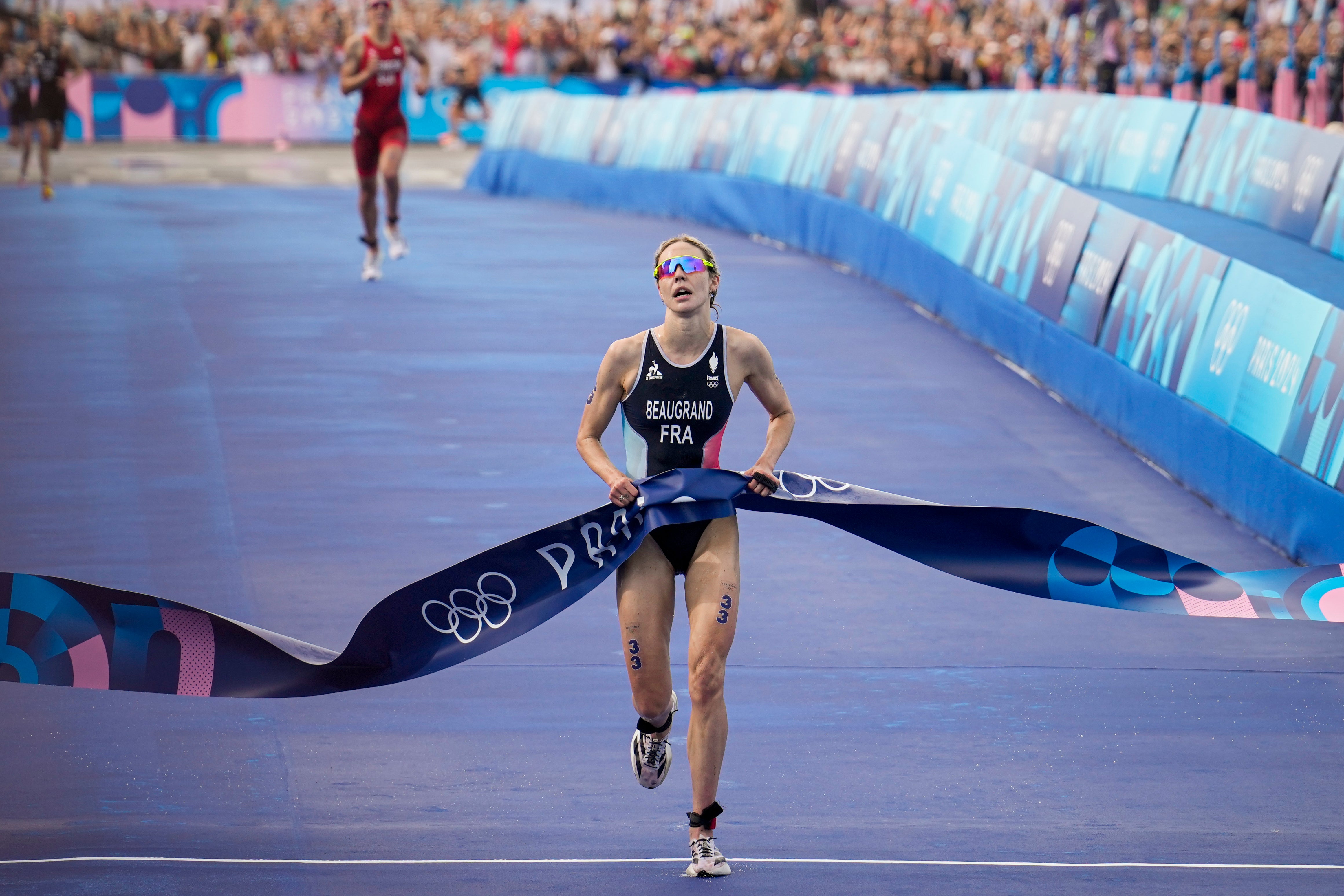 Cassandre Beaugrand burst away from the field to win gold for the hosts