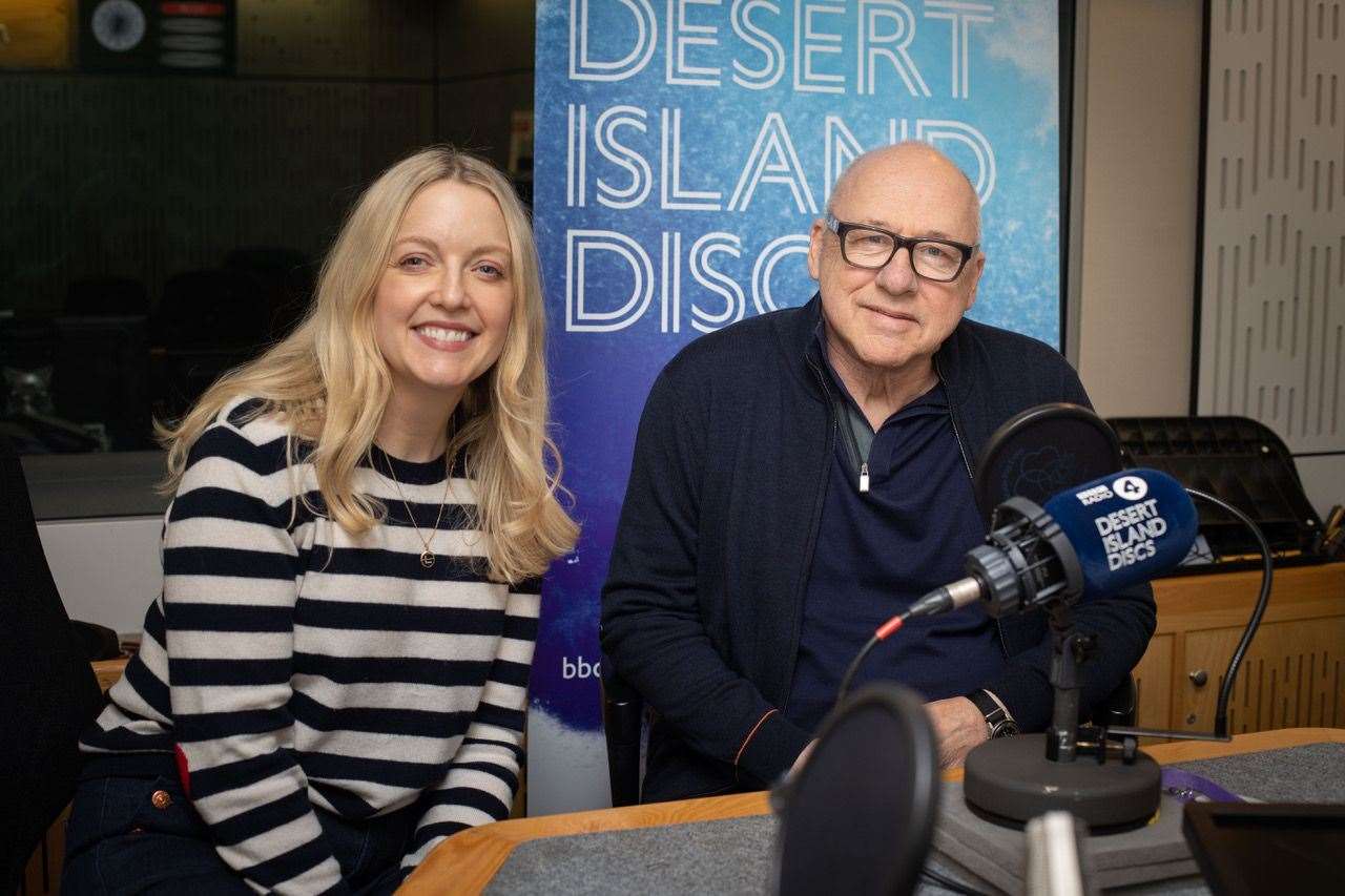 Mark Knopfler with Desert Island Discs presenter Lauren Laverne. Picture: @MarkKnopfler on X