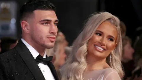 Getty Images  Tommy Fury and Molly-Mae Hague attend the National Television Awards 2020 at The O2 Arena on January 28, 2020 in London, England