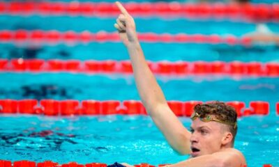 French swimmer Léon Marchand cruises to two Olympic gold medals