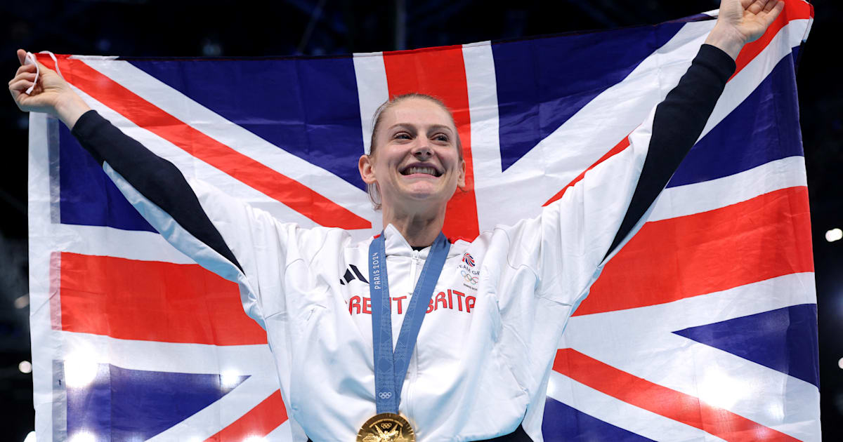 Great Britain's Bryony Page wins women's trampoline final to add to her Olympic medal collection