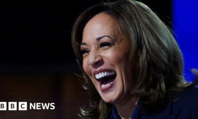 Kamala Harris gives Democratic convention speech