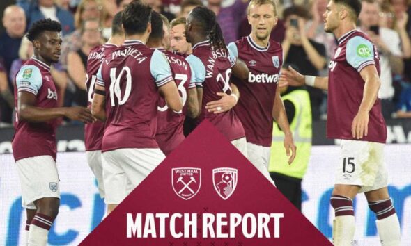 Match Report | Hammers reach Carabao Cup third round with hard-fought AFC Bournemouth win