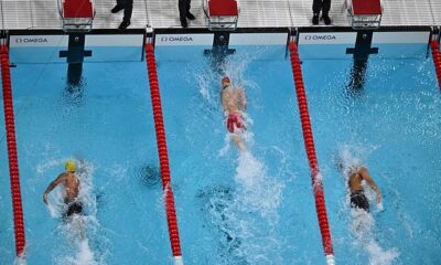 Pan completed the race in 46.40 seconds, finishing a whole body length ahead of his competitors