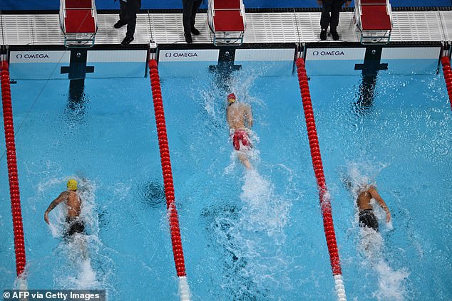 Pan completed the race in 46.40 seconds, finishing a whole body length ahead of his competitors