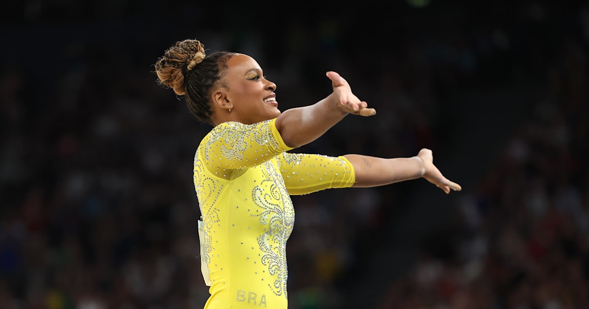 Rebeca Andrade says "that was my last" individual all-around after silver