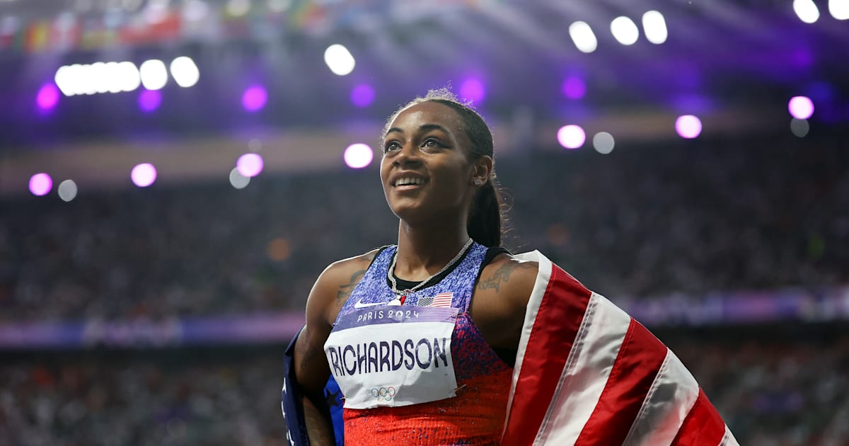 Sha'Carri Richardson wins 100m silver medal in Olympic debut at Paris 2024