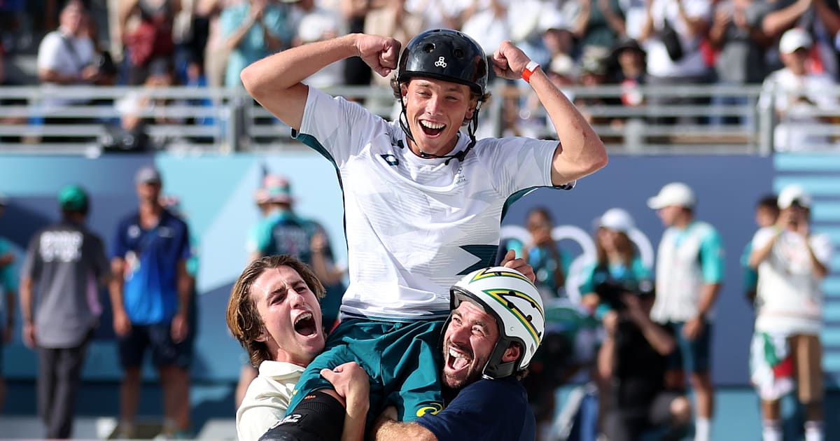 Showmanship meets sportsmanship as Keegan Palmer strikes skateboarding gold for a second time at Paris 2024 Olympics