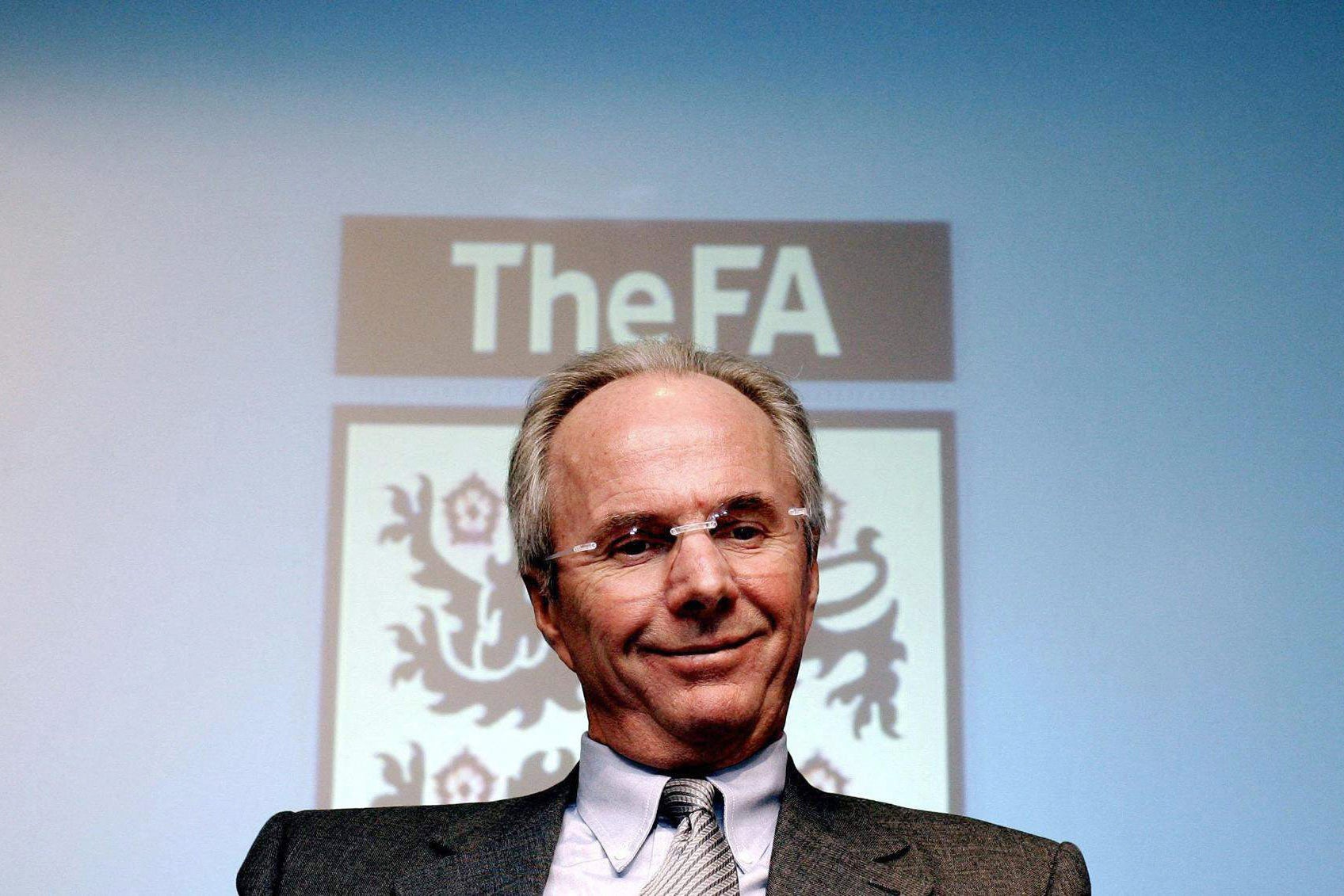 Sven-Goran Eriksson managed England from 2001 to 2006