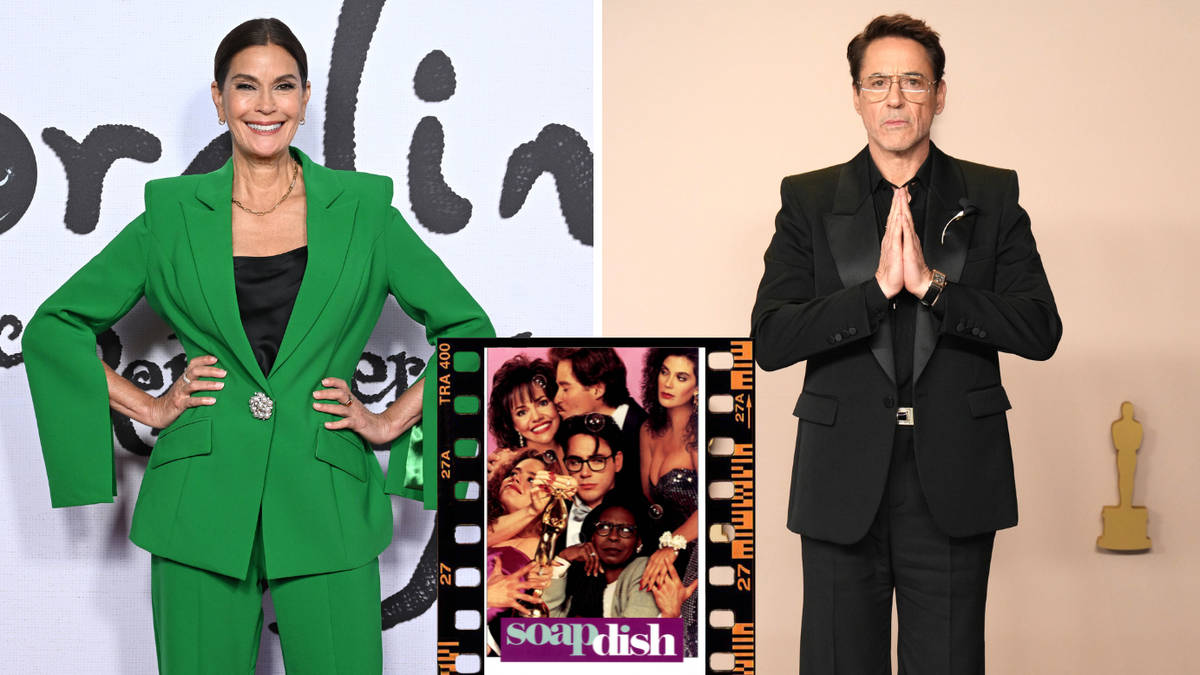 Teri Hatcher recalls hiding Robert Downey Jr's gum in her hand on Soapdish set