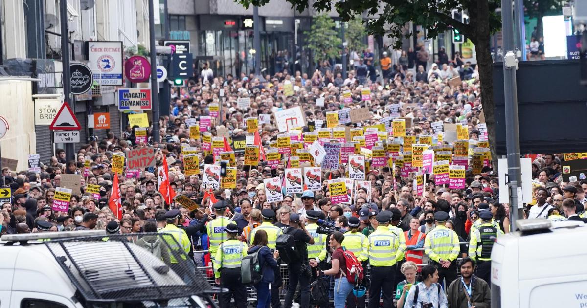 UK Riots: Stand Up To Racism gather in Walthamstow