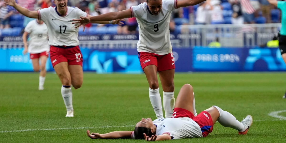 US women’s soccer team edges Germany 1-0 in extra time to reach Olympic final