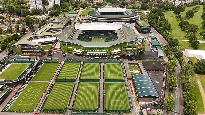 Aerial view of Wimbledon