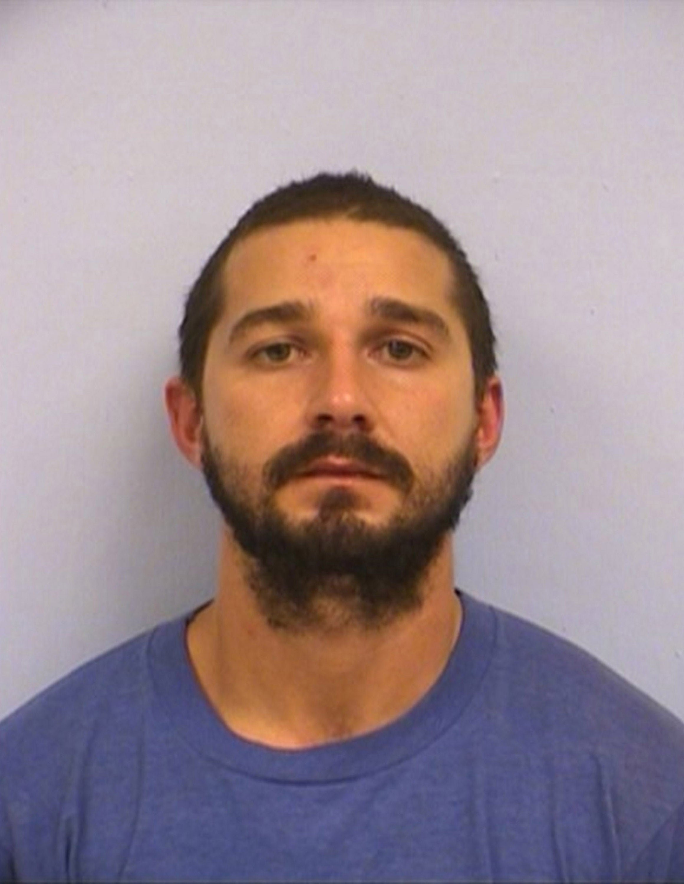 Shia LaBeouf in custody for at the Austin Police Department for public intoxication in 2015