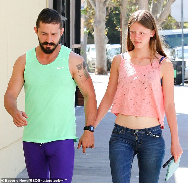 Shia LaBeouf and Mia Goth out and about in Los Angeles, California, in 2014