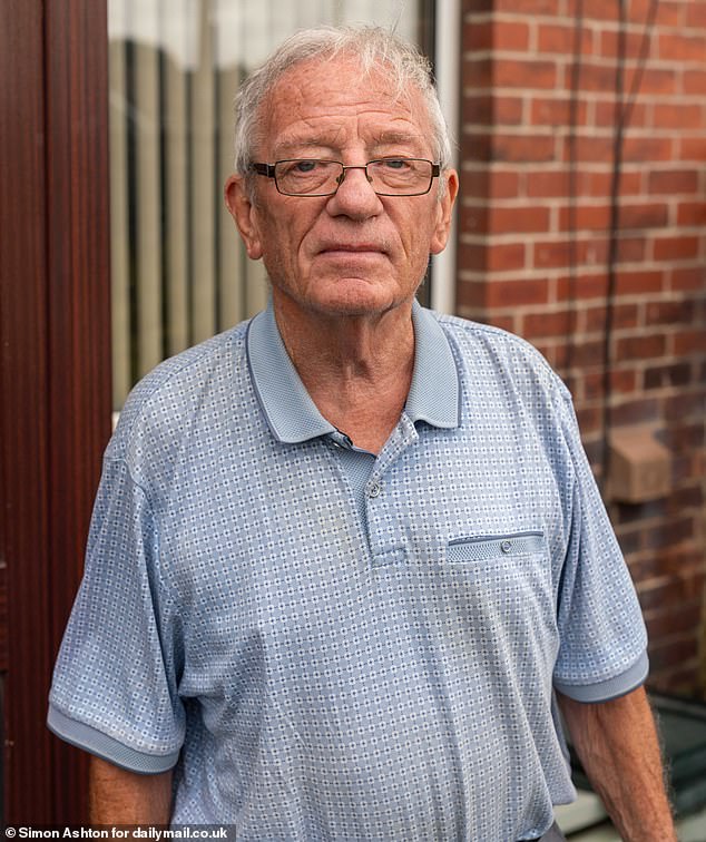 Alexander was 19 and working as a shop assistant when she fell for 59-year-old Michael Devine, now 81 (pictured). The couple spent five years together and have a son called Ben, 22