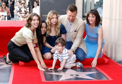 Getty Images Ewan McGregor with his family