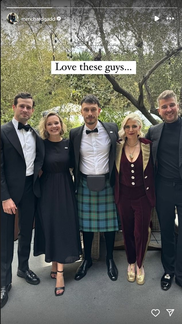 He posed with his Baby Reindeer team in another snap taken before the ceremony