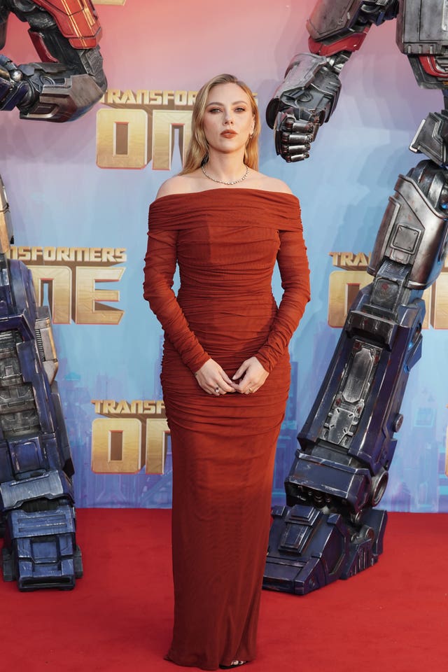 Scarlett Johansson attends the European premiere of Transformers One at Cineworld Leicester Square, central London