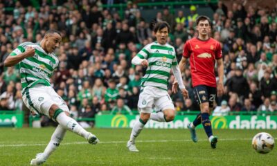 Celtic's Adam Idah scored twice in two minutes against Falkirk