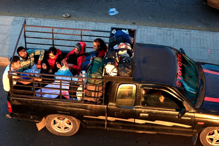 Lebanese citizens fleeing southern villages amid Israeli airstrikes