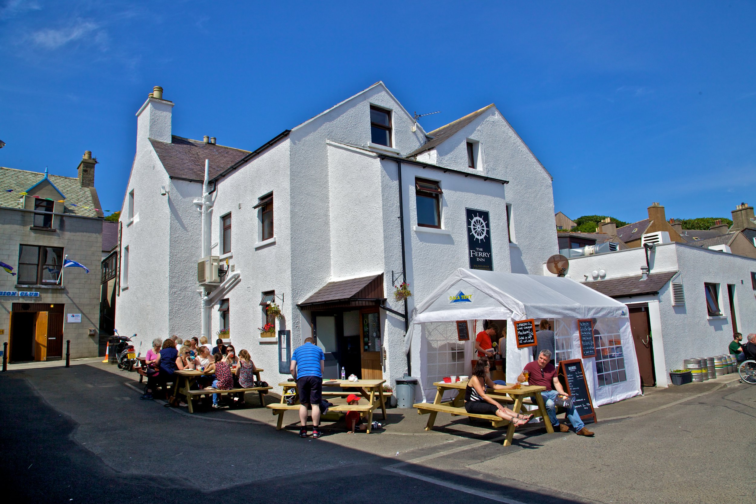 The Ferry Inn has neat simple rooms and a bar