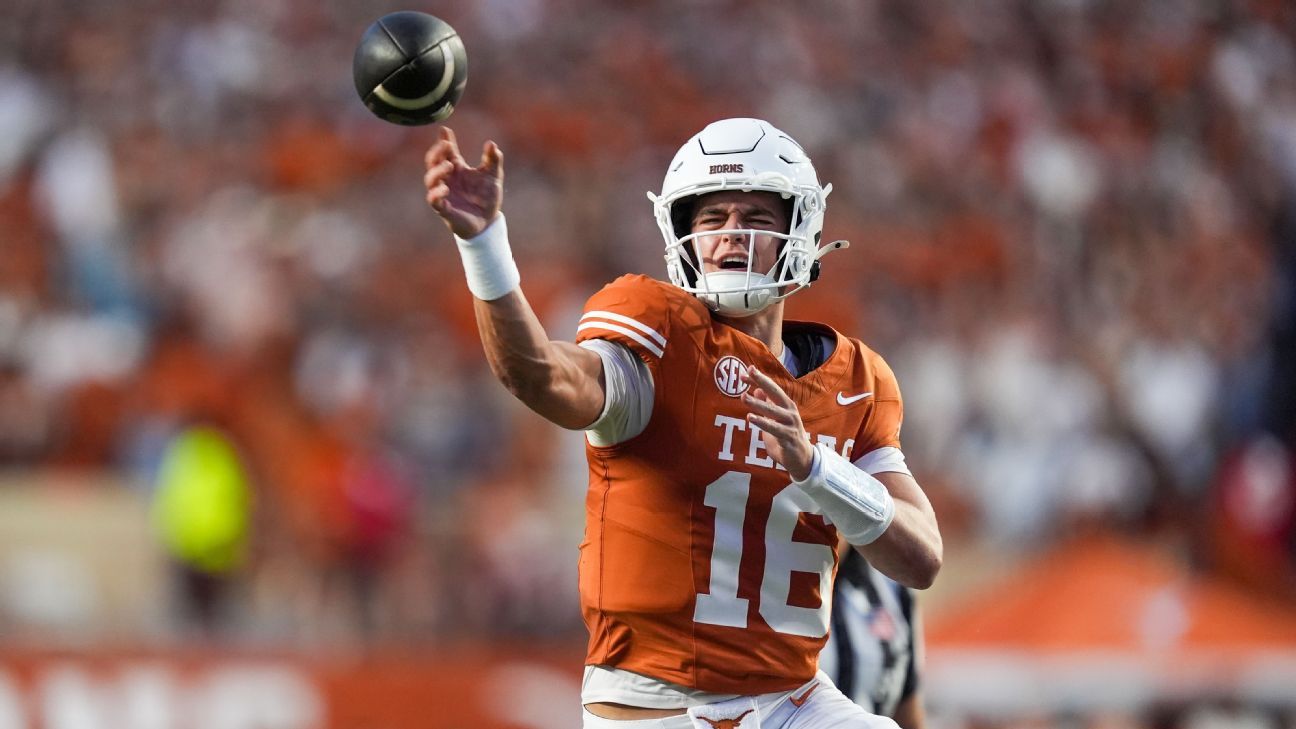 Arch Manning keeps No. 1 Texas rolling in rout of UL Monroe