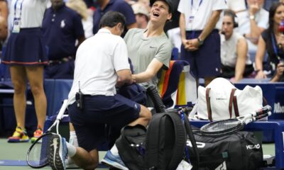 Jannik Sinner reaches the US Open men's final by beating Jack Draper after both need medical help