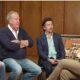 Jeremy Clarkson gave a telling answer to a question about his struggling pub, The Farmer's Dog, when he appeared on Good Morning Britain on Friday (Pictured L to R: James May, Jeremy, Richard Hammond and Richard Arnold)