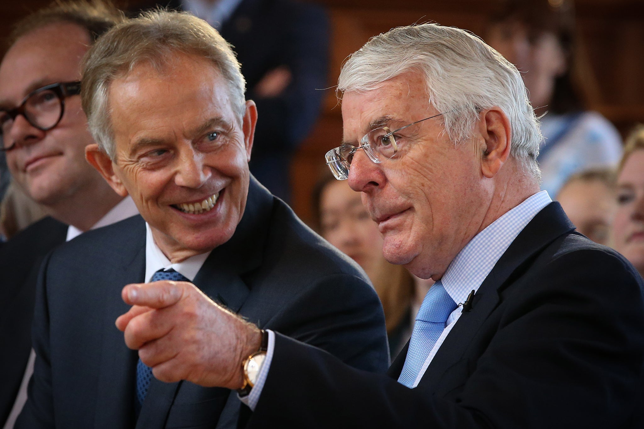 John Major and Tony Blair share a platform for the Remain campaign in 2016