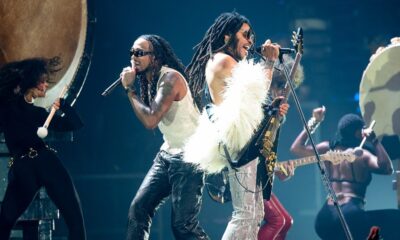 Lenny Kravitz Performs 'Human' and 'Fly Away' With Quavo at 2024 VMAs