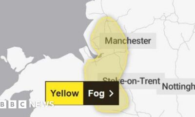 North West: Yellow weather warning for fog across region