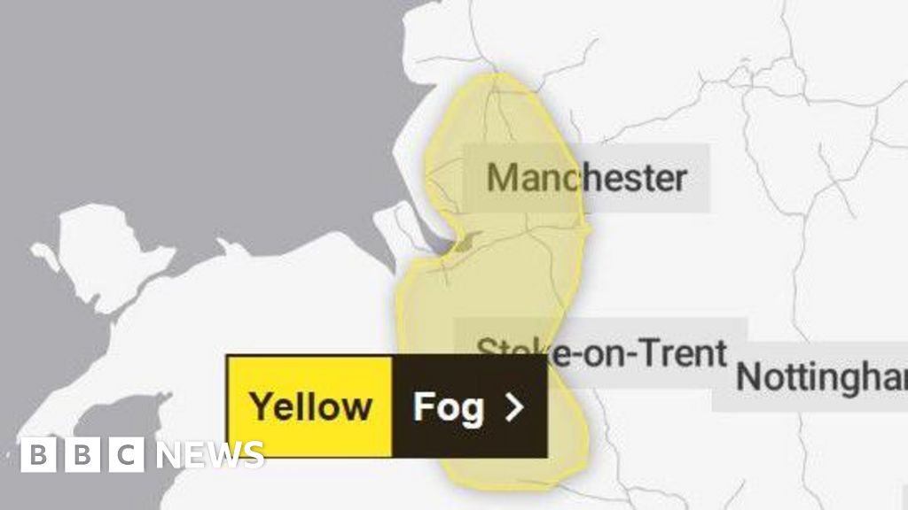 North West: Yellow weather warning for fog across region