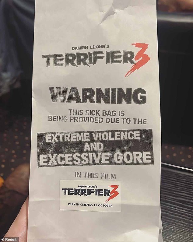 The film made its UK debut earlier this week, with a premiere at the Vue in London, where brazen moviegoers were provided with sick bags