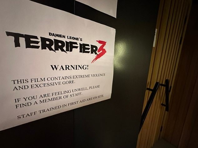 Some cinemas have also printed warning notices cautioning viewers about the 'extreme violence and excessive gore'