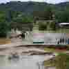 BOONE, NORTH CAROLINA - SEPTEMBER 27: A group of friends canoed the South Fork New River in Boone, North Carolina, looking at the destruction from Hurricane Helene. The death toll from the storm is already over 100 people, but the true number will likely be many times that, according to a new study.