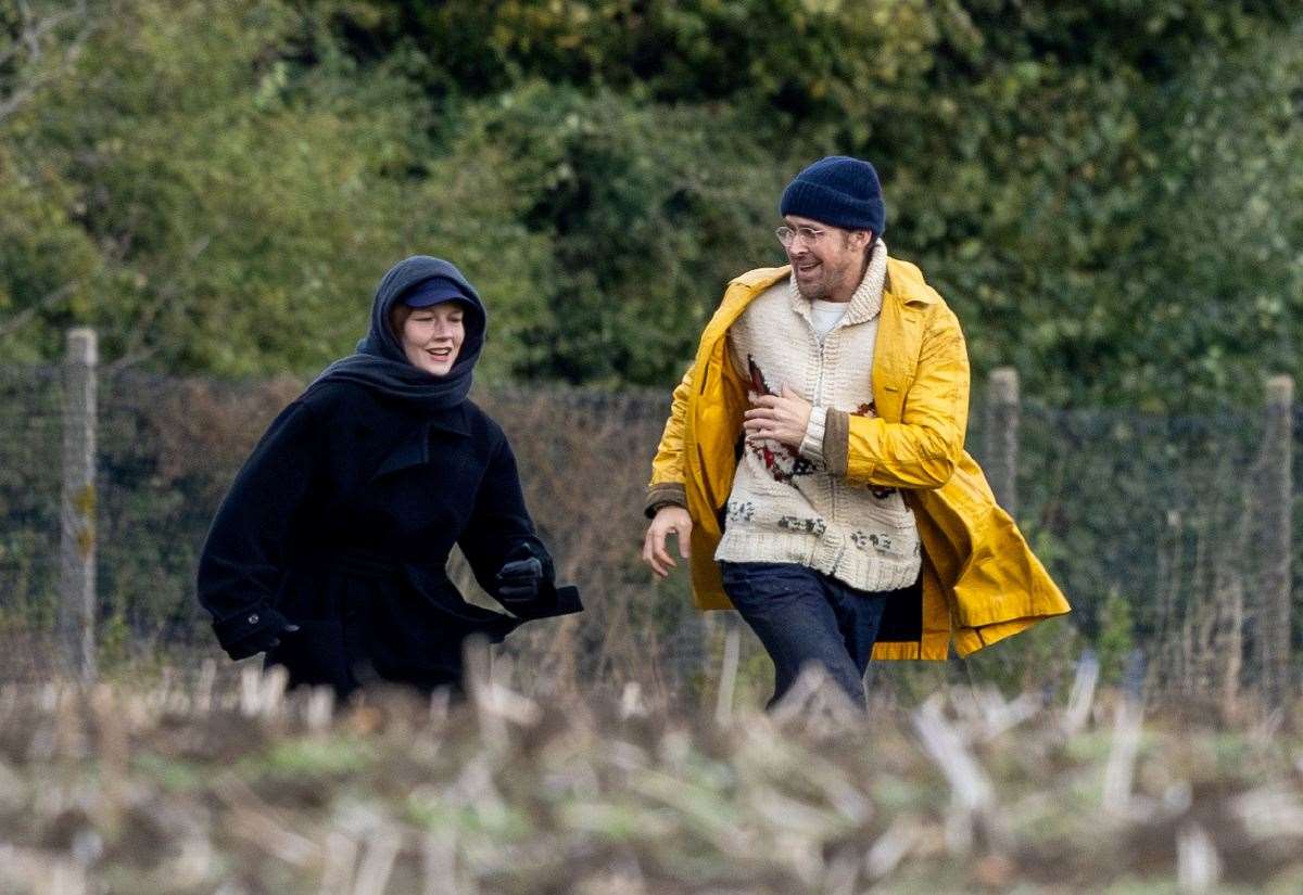 Ryan Gosling films new sci-fi movie Project Hail Mary at University of Cambridge’s Mullard Radio Astronomy Observatory near Cambridge