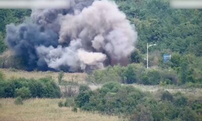 Explosions seen across the border as North Korea blows up roads linking it to South Korea | World News