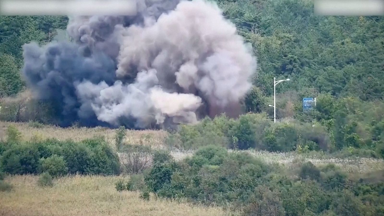 Explosions seen across the border as North Korea blows up roads linking it to South Korea | World News