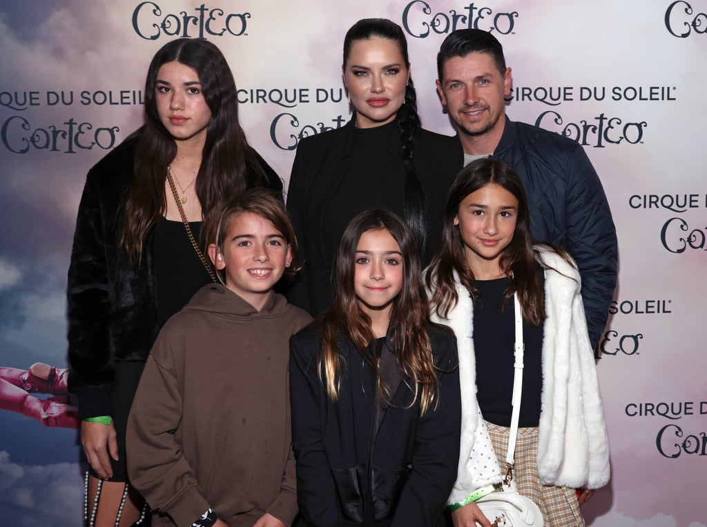 Adriana Lima and her daughters Sienna and Valentina, with Andre Lemmers in 2023. Photo: Getty Images