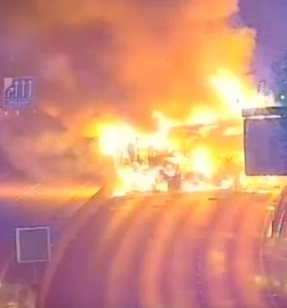 Huge M25 lorry fire leaves thousands of drivers facing major delays