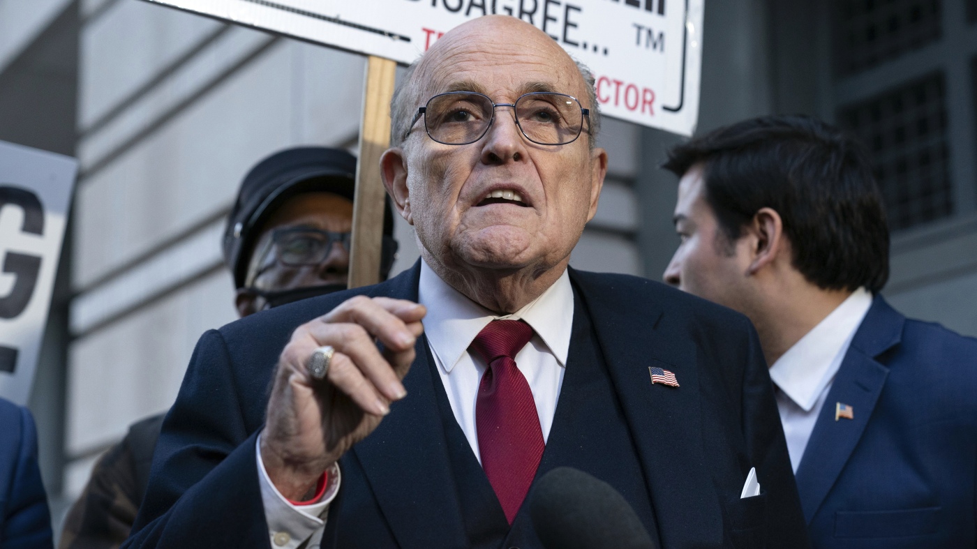 Rudy Giuliani ordered to turn over luxury watches, Mercedes in defamation suit : NPR