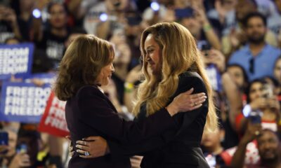 Harris rallies with Beyoncé in Texas as Trump sits for hours with Joe Rogan : NPR