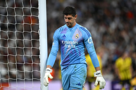 Thibaut Courtois pictured playing for Real Madrid