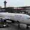 A Delta Air Lines plane is seen at Los Angeles International Airport on Jan. 11, 2023. 