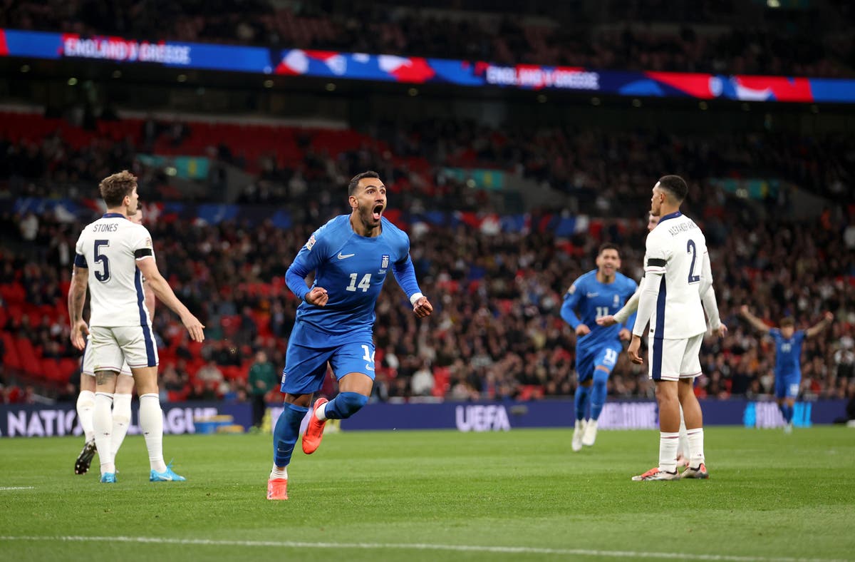 England vs Greece LIVE: Nations League updates as Pavlidis breaks deadlock at Wembley