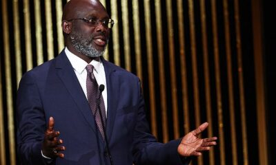 George Weah was a special guest at Monday's Ballon d'Or awards ceremony in Paris, France